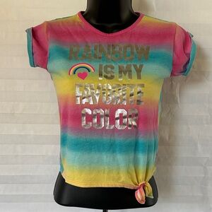 Garanimals Girls Rainbow Graphic Tee Size 8 Colorful Casual T-Shirt Bright Kids